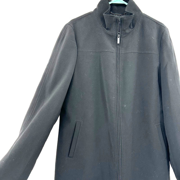 Calvin‎ Klein size Large mens zip up black jacket coat - Picture 1 of 6